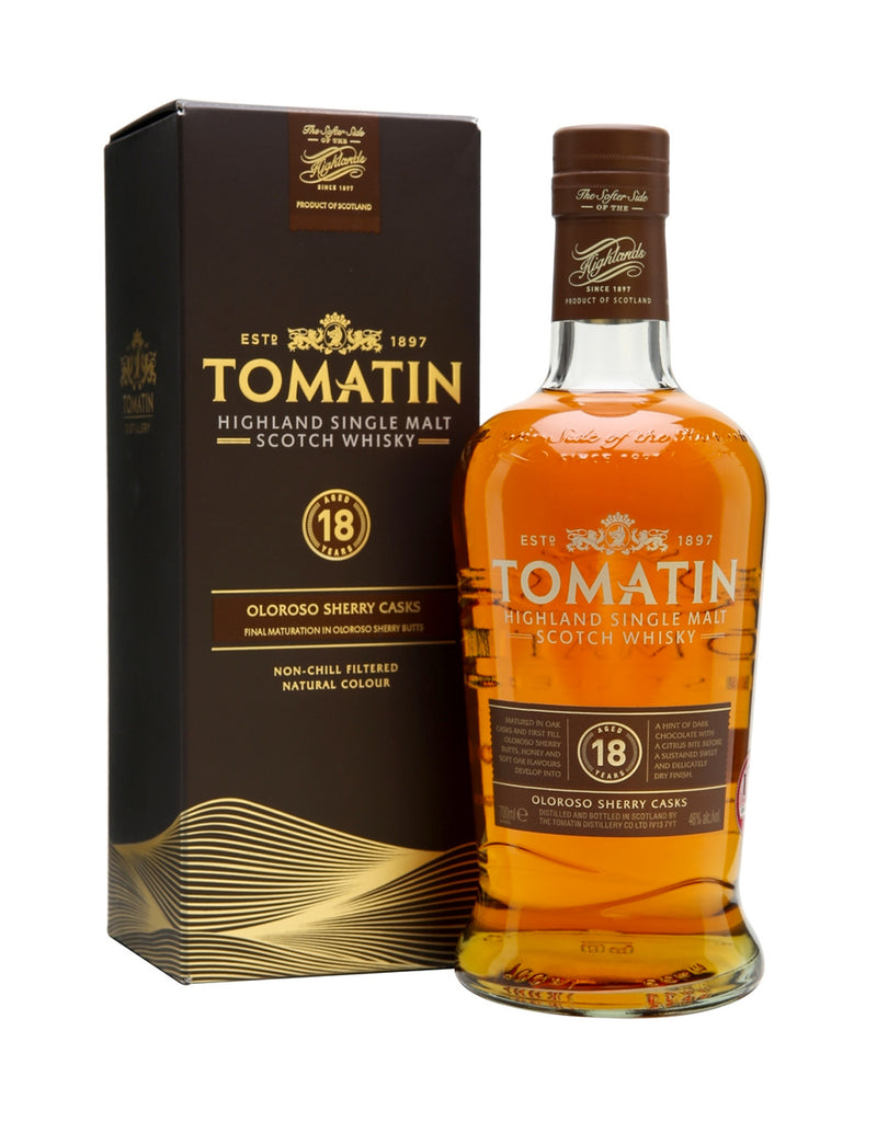 ウイスキー Tomatin 18 Years Oloroso Sherry Casks Buy Tomatin 18 Year Old Oloroso Sherry Cask | ZYN.ca - ZYN THE