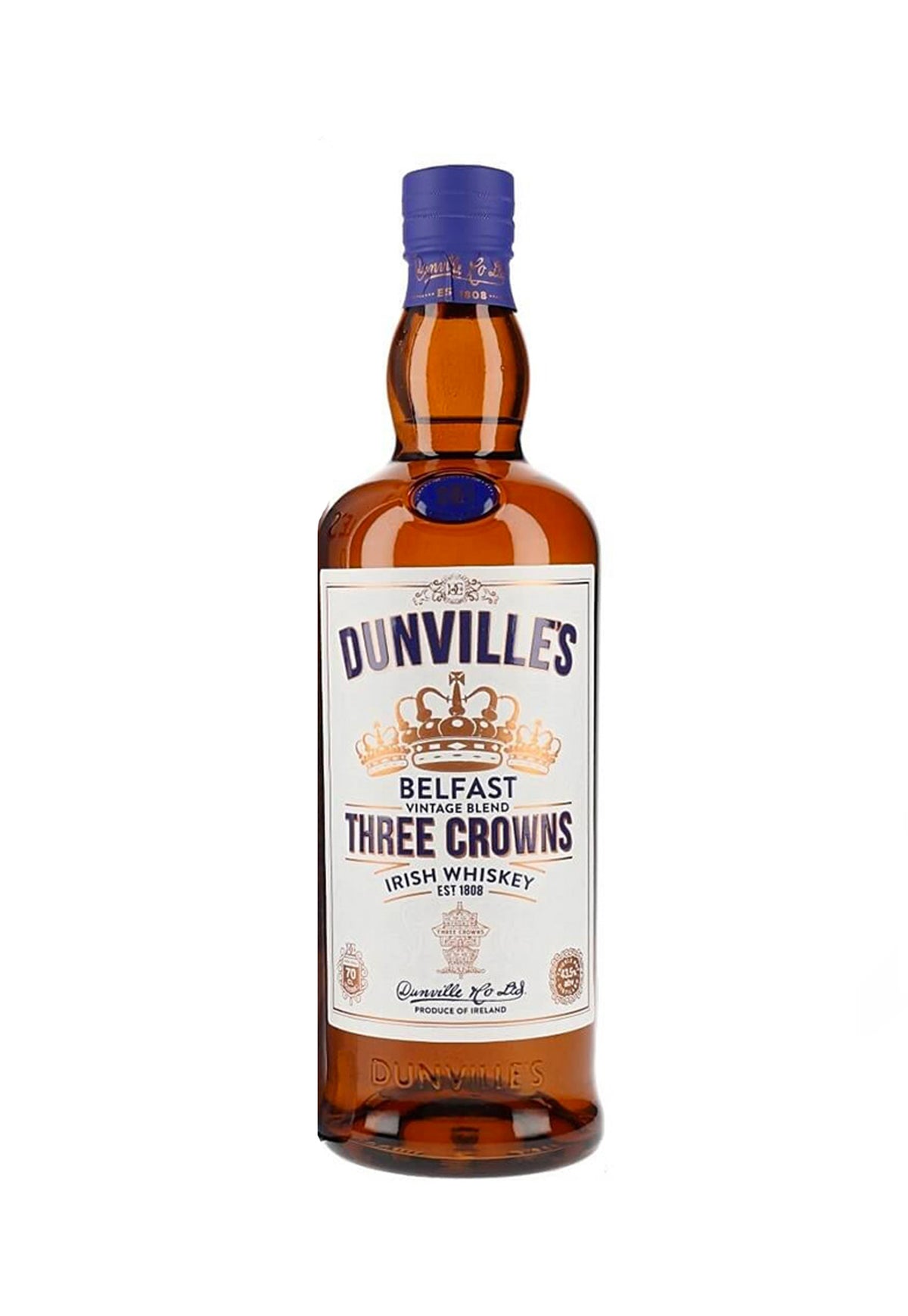 Dunville's Three Crowns Irish Whisky - ZYN THE WINE MARKET LTD.