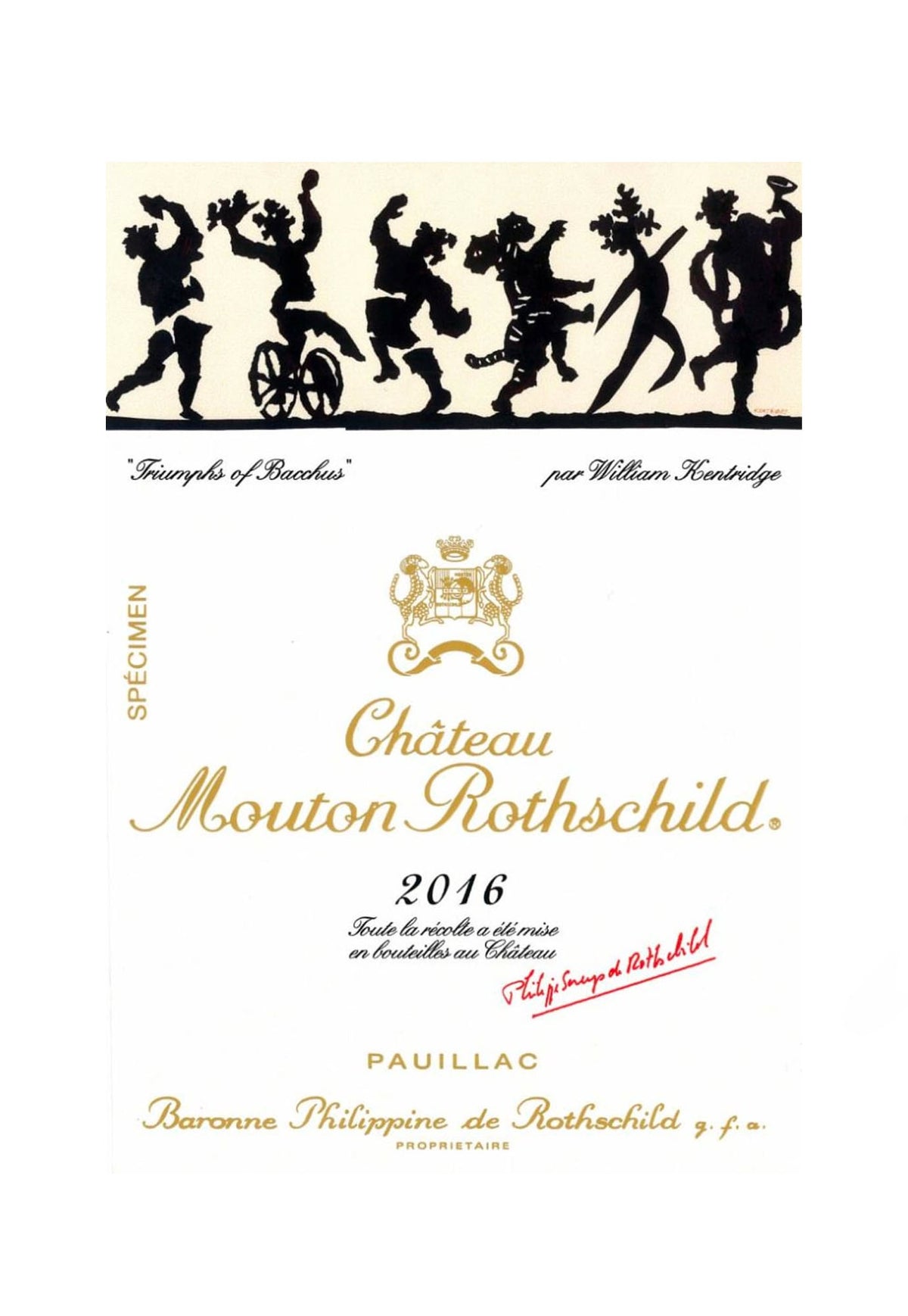 Chateau Mouton Rothschild 2016 - ZYN THE WINE MARKET LTD.