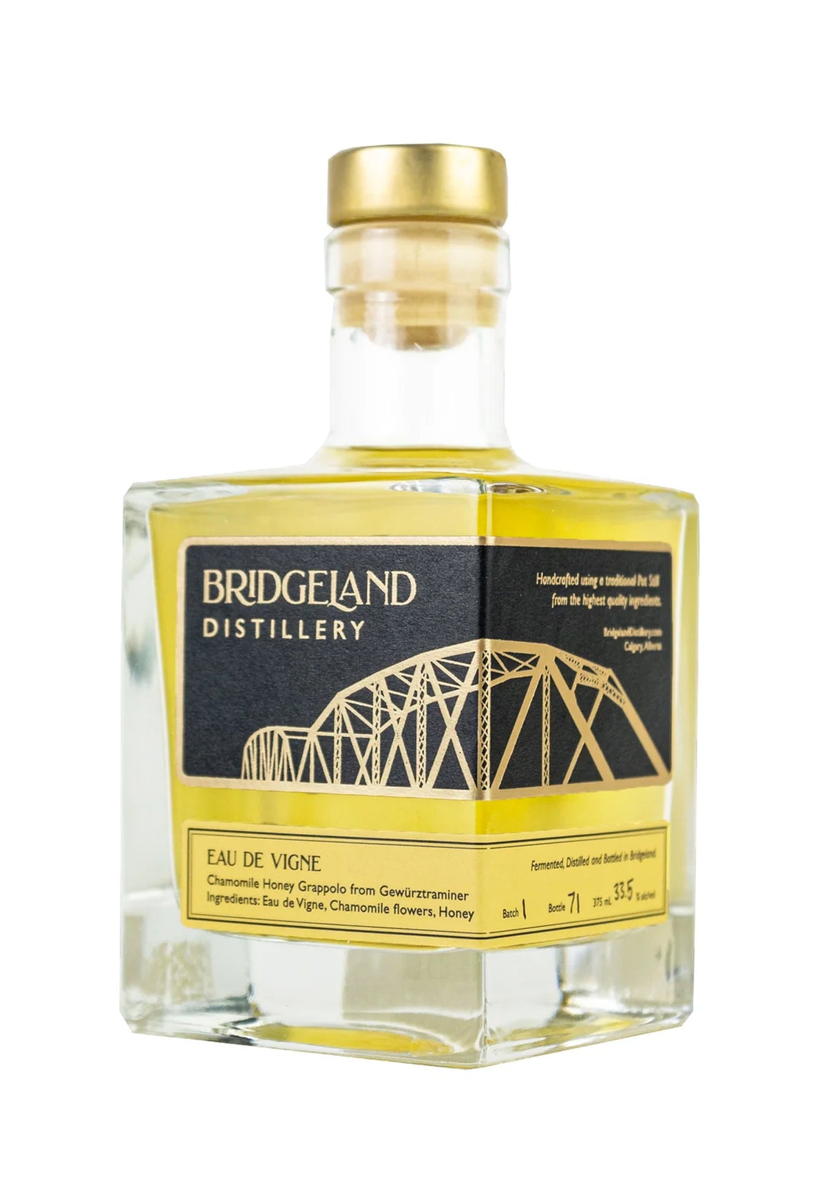 Bridgeland Distillery Eau De Vigne Chamomile Honey Grappolo - 375 ml - ZYN THE WINE MARKET LTD.