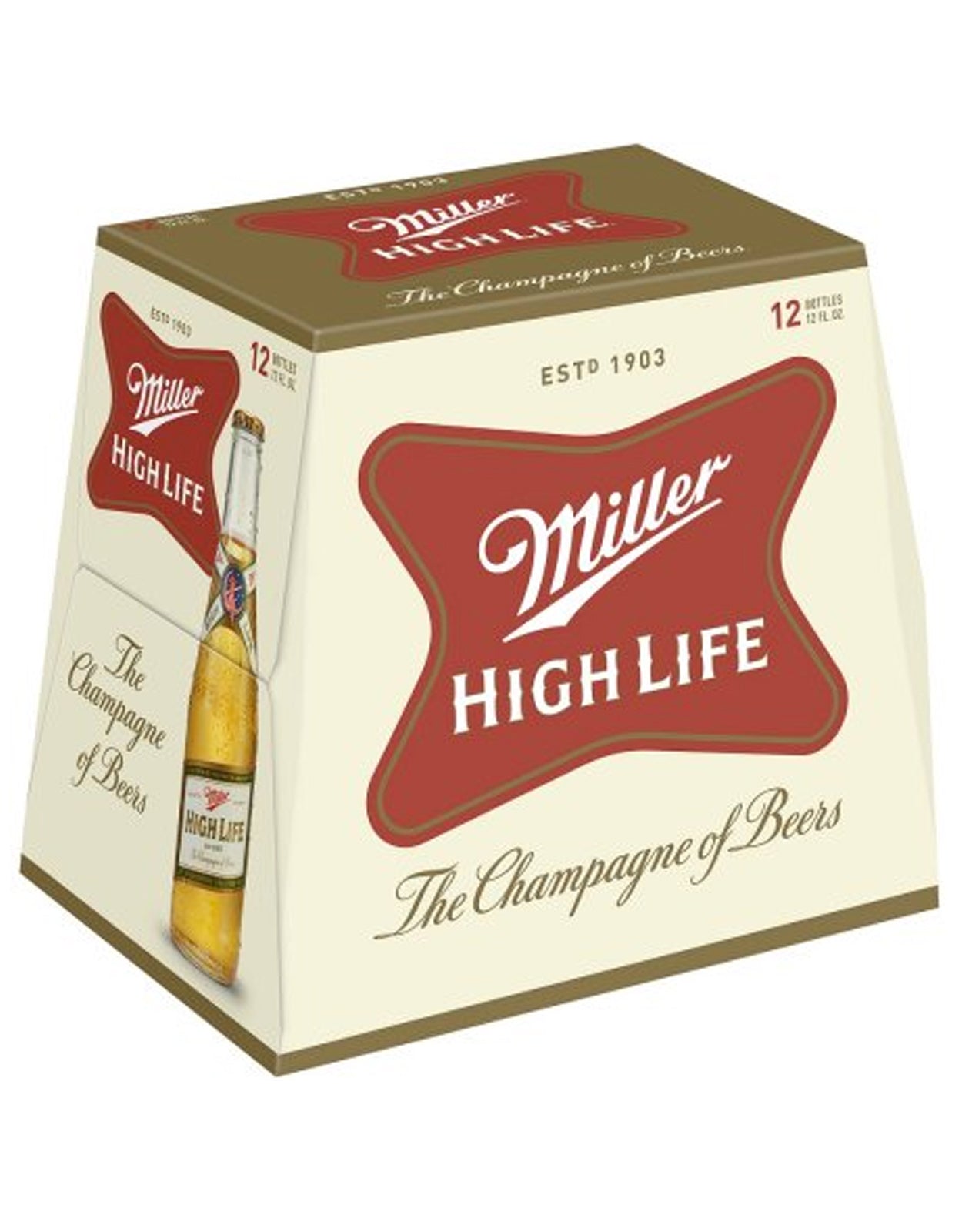 Miller High Life 355 ml - 12 Bottles