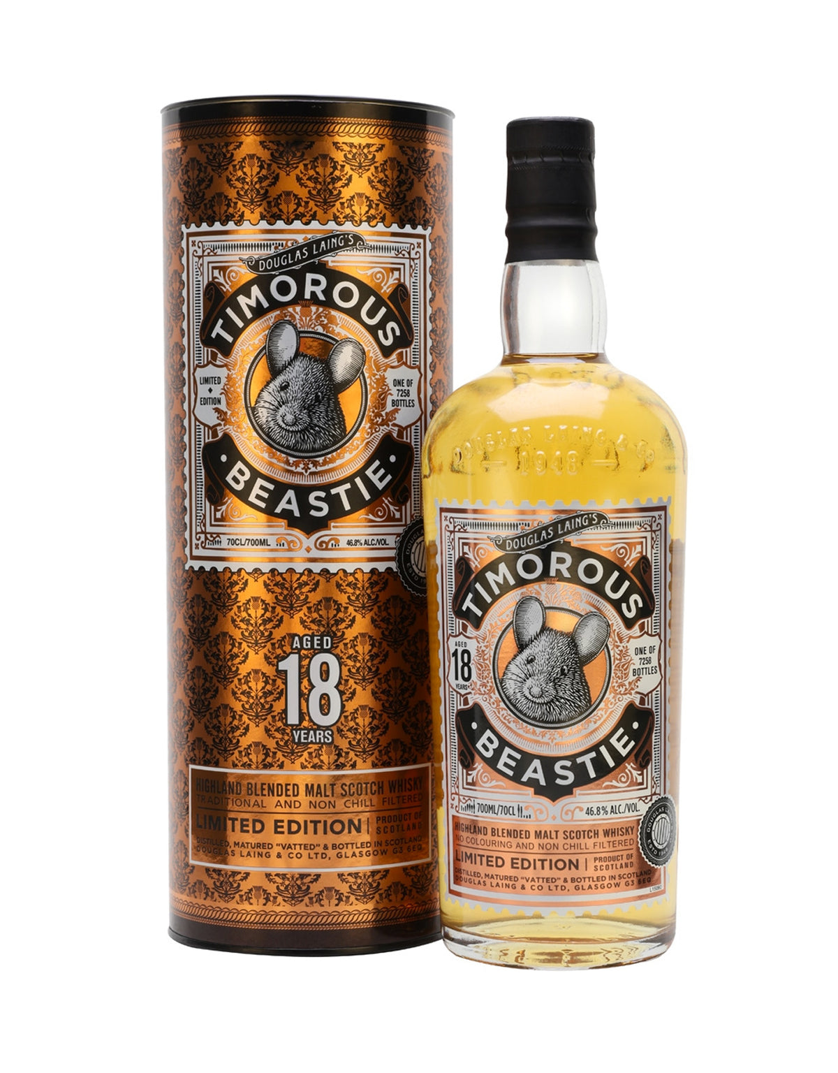Douglas Laing's Timorous Beastie 18 Year Old Blended Whisky - ZYN THE WINE MARKET LTD.