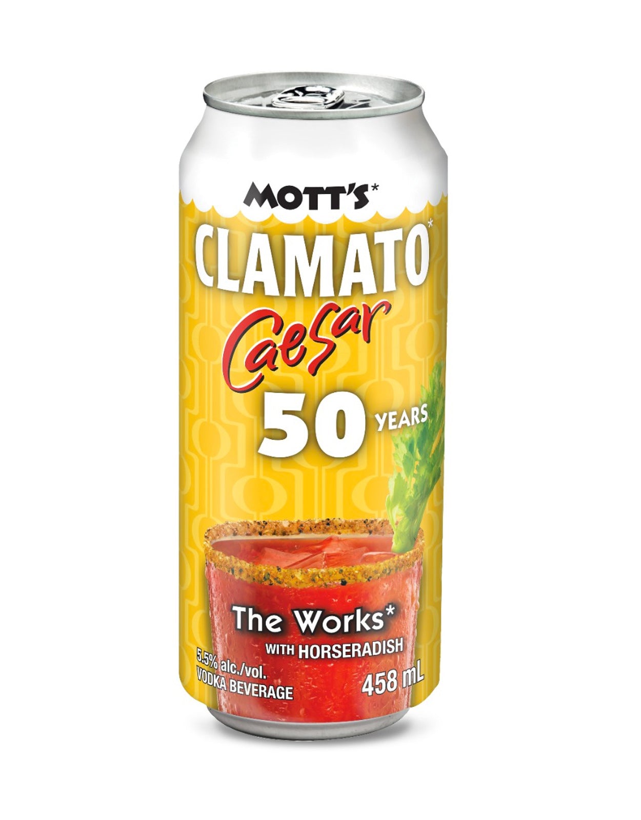 Mott's Clamato The Works Caesar  458 ml - 24 Cans