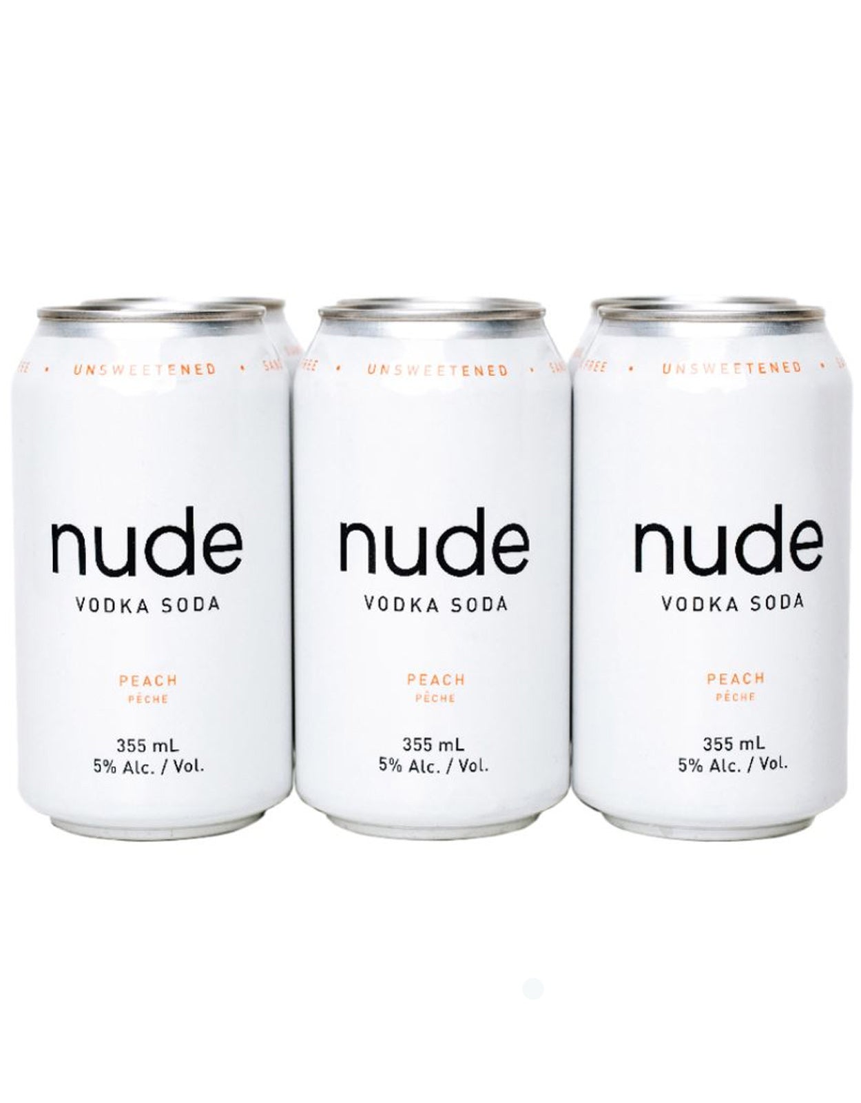 Nude Vodka Soda Peach 355 ml - 6 Cans
