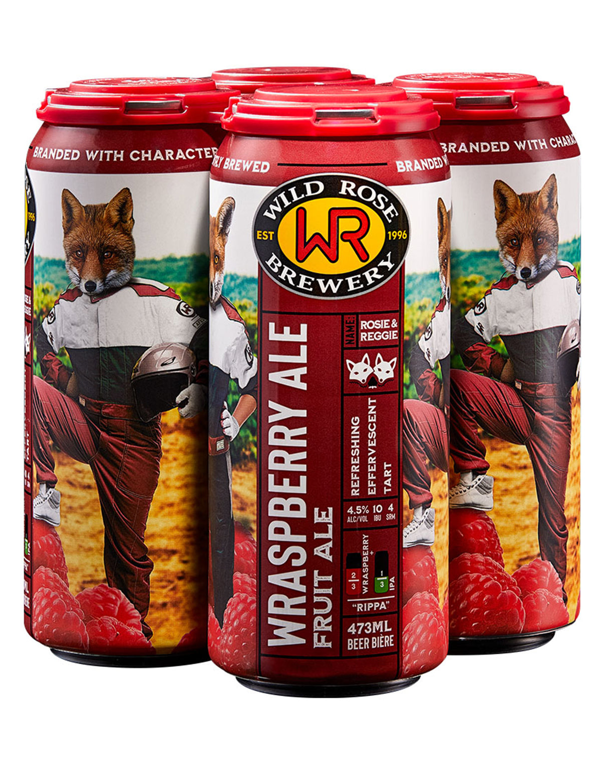 Wild Rose Wraspberry Fruit Ale 473 ml - 4 Cans - ZYN THE WINE MARKET LTD.