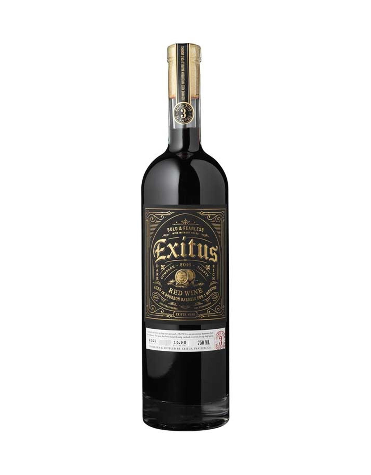Exitus Bourbon Barrel Red Blend 2017 - ZYN THE WINE MARKET LTD.