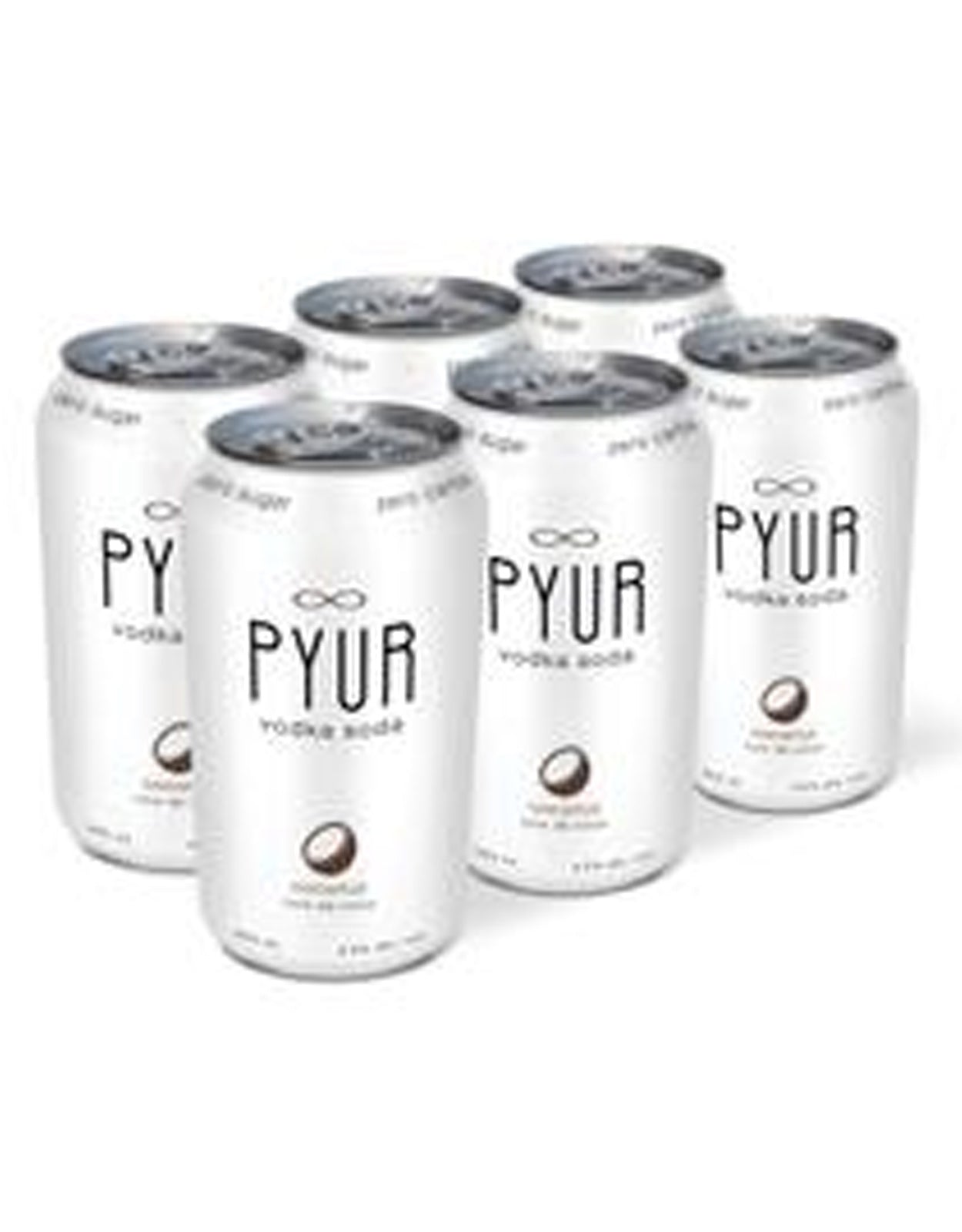 Pyur Vodka Soda Coconut 355 ml - 6 Cans