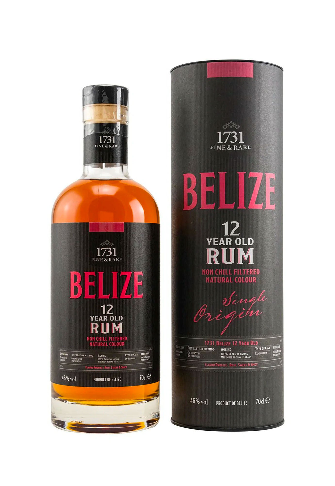 1731 Single Origin Rum Belize 12 Year Old