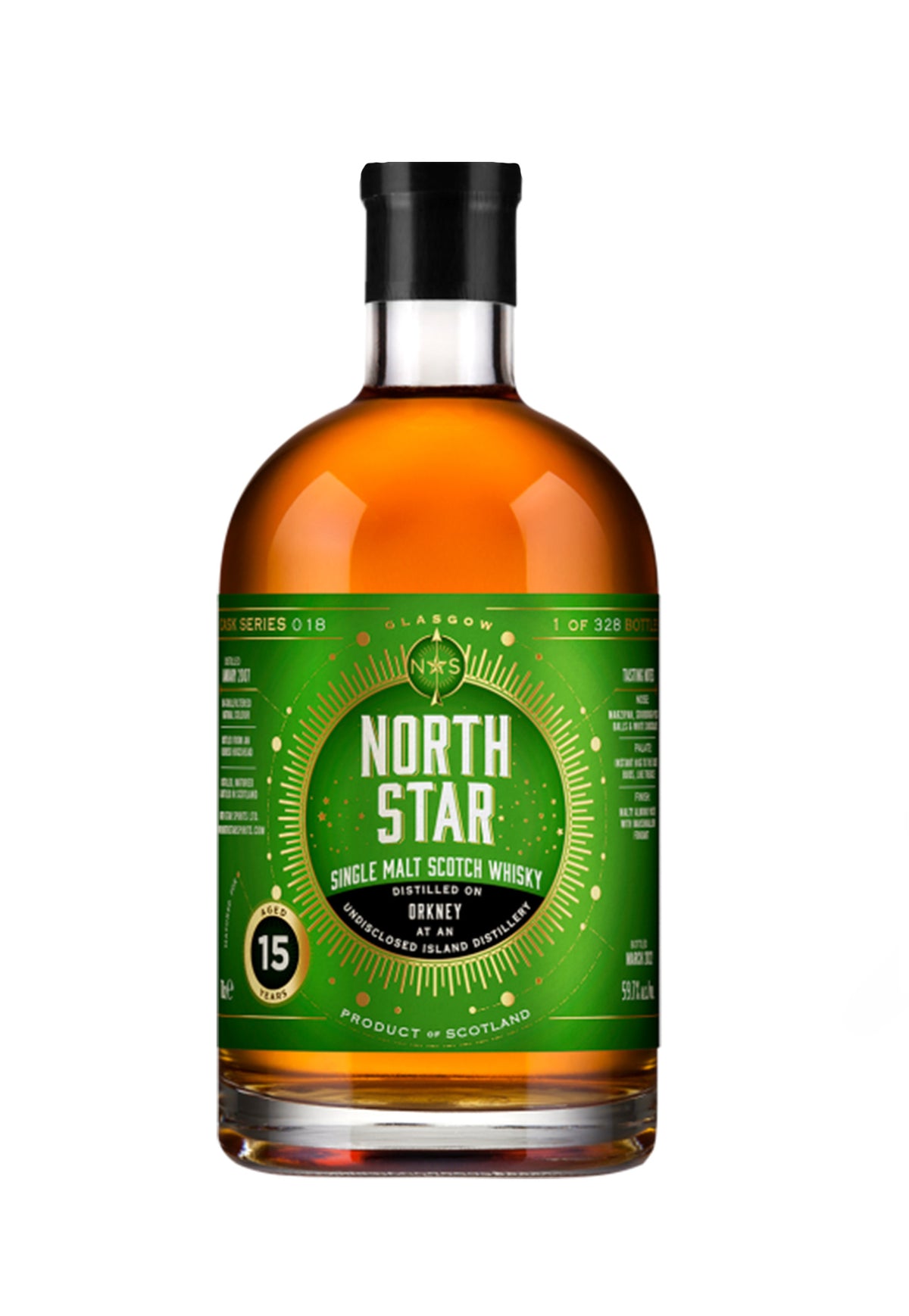 North Star Orkney Single Malt 15 Year Old - ZYN THE WINE MARKET LTD.