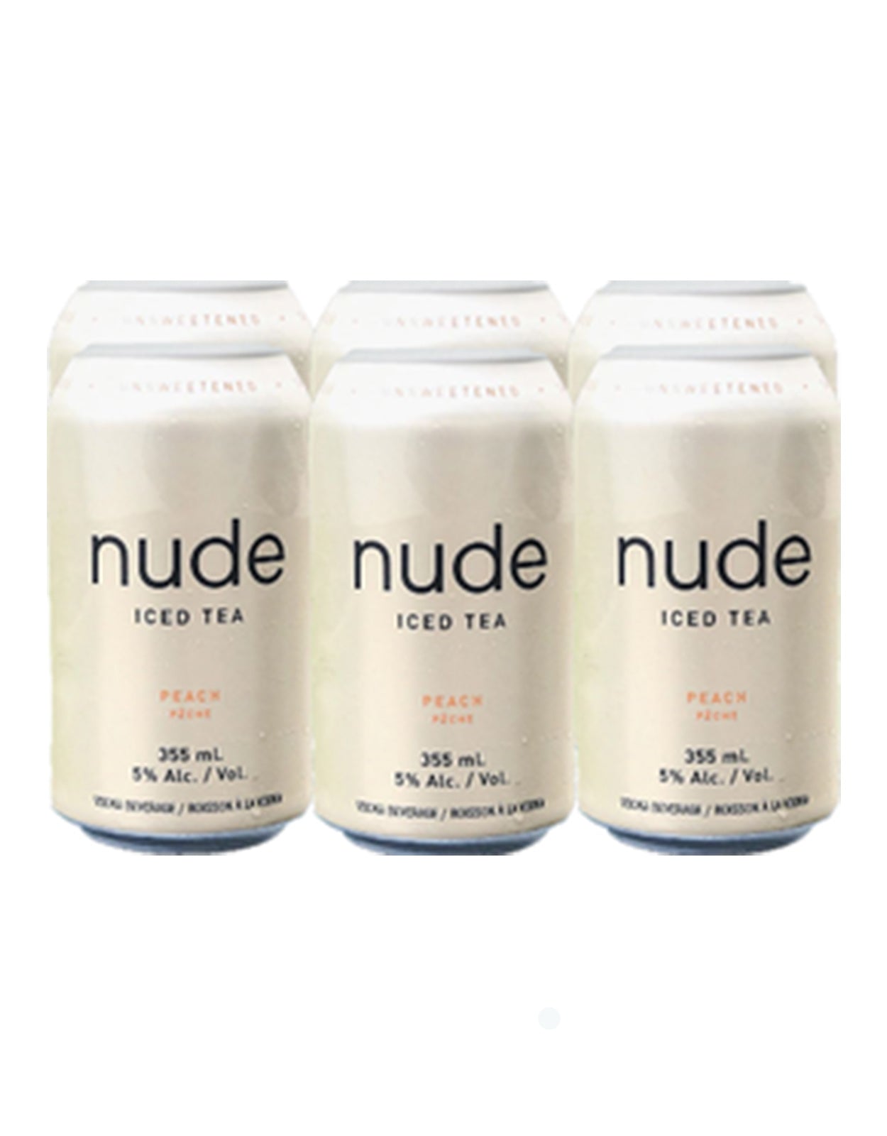 Nude Iced Tea Peach 355 ml - 6 Cans