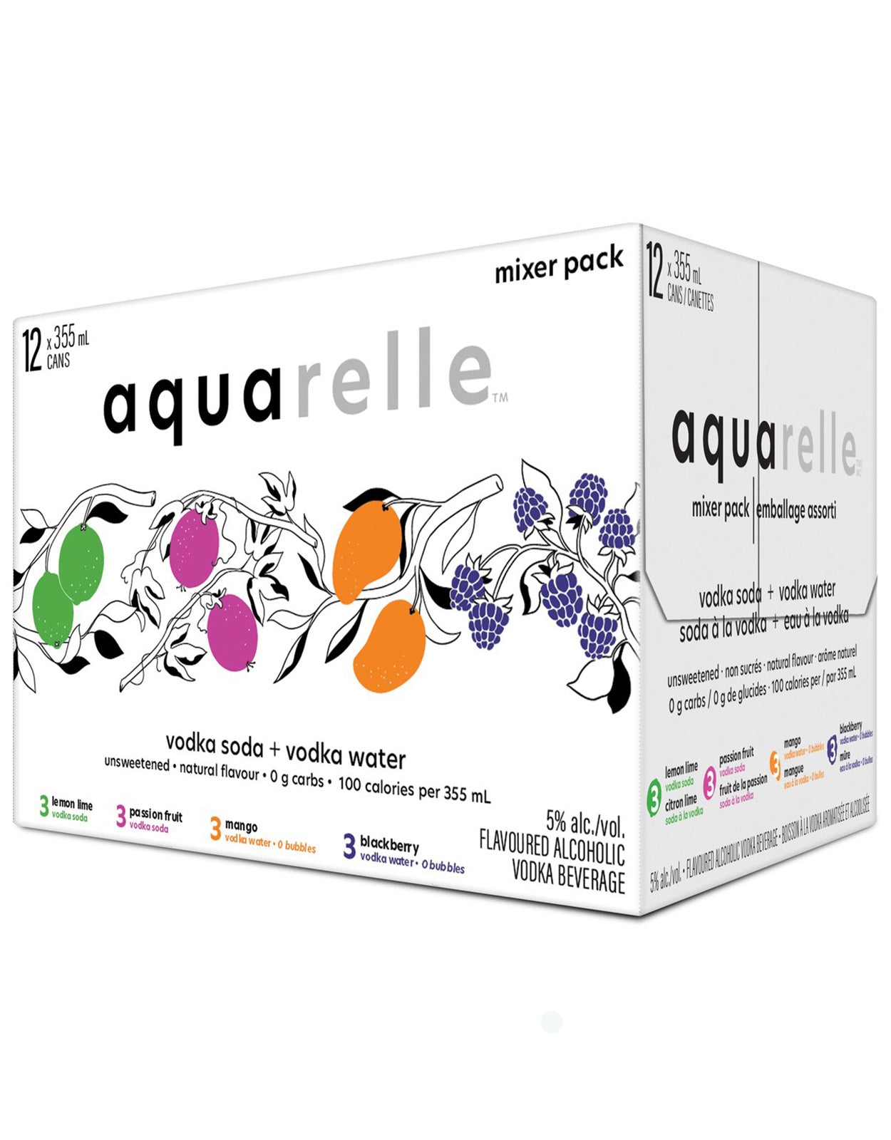 Aquarelle Mixer Pack 355 ml - 12 Cans
