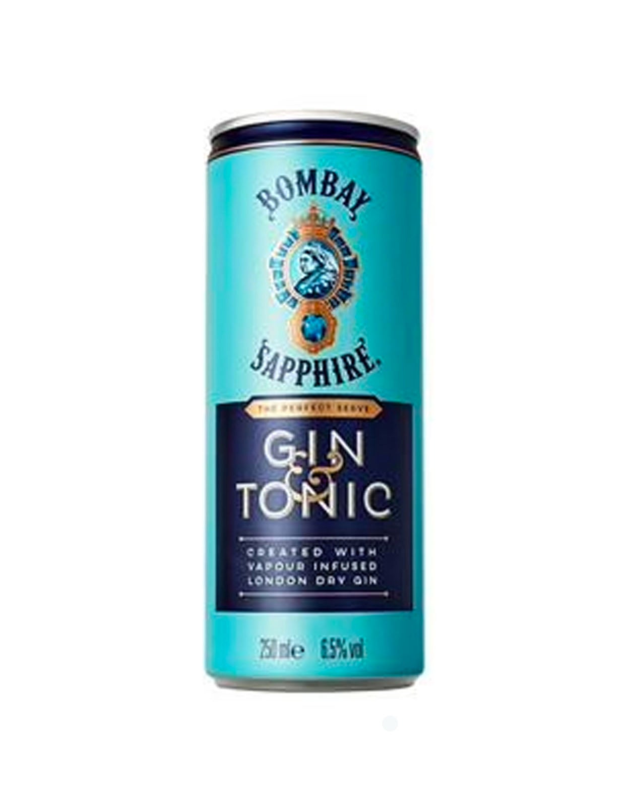 Bombay Sapphire Gin & Tonic 250 ml - 4 Cans