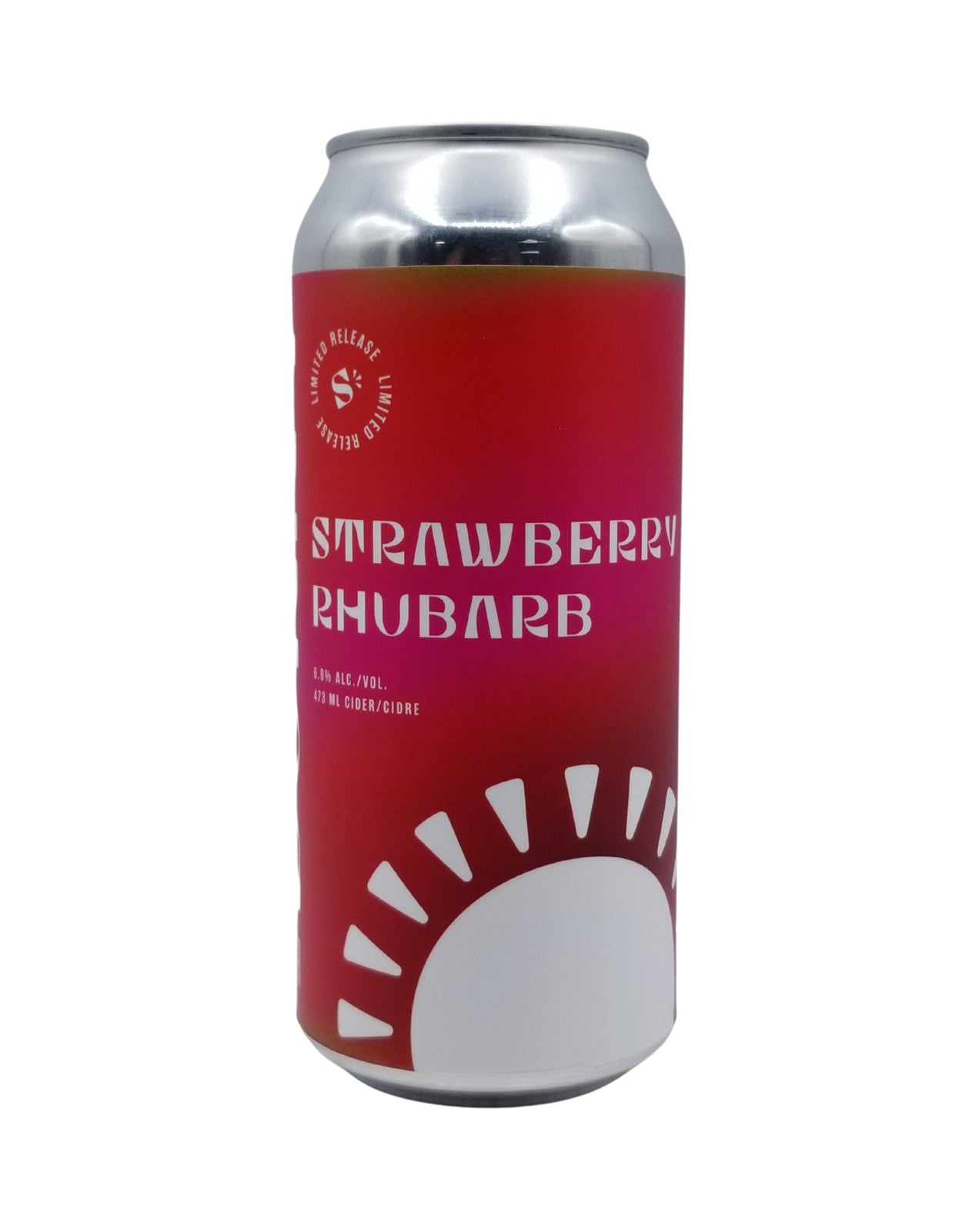 SunnyCider Strawberry Rhubarb Cider 473 ml - 4 Cans