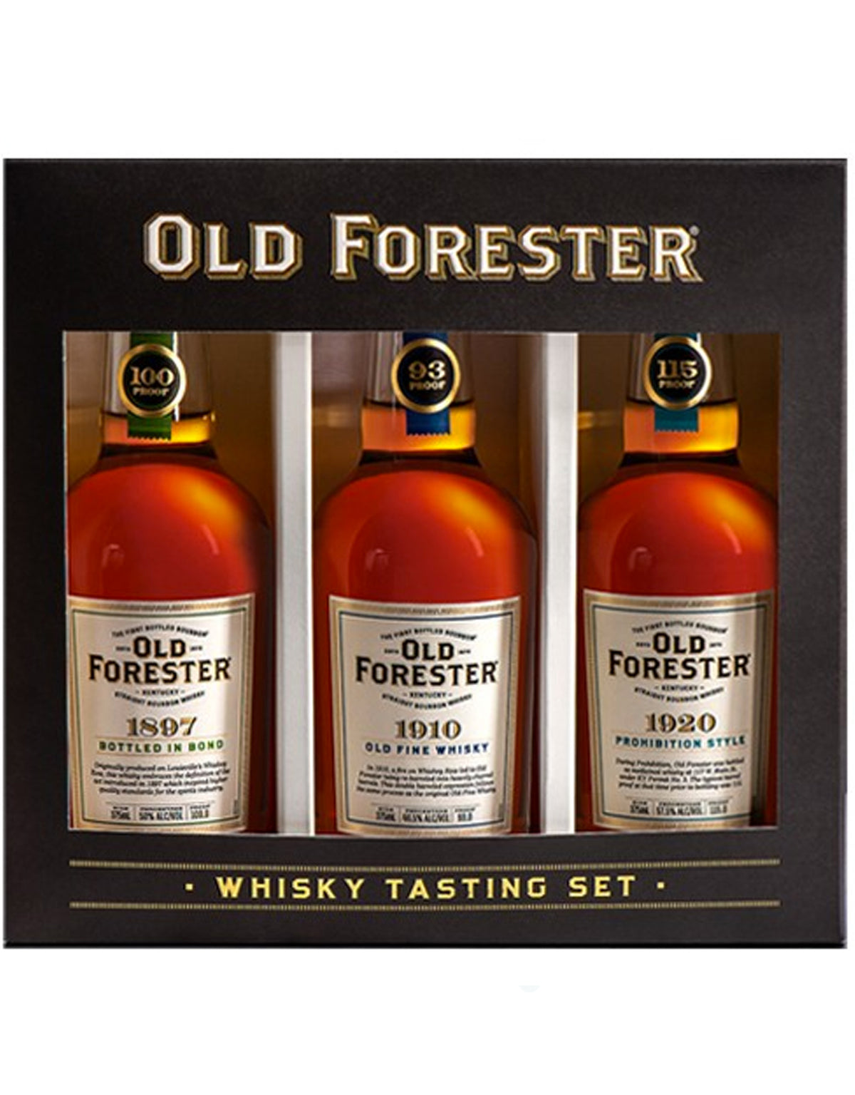 Old Forester Whiskey Row Three Pack Gift - 375 ml - ZYN THE WINE MARKET LTD.