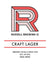 Russell Craft Lager - 30 Litre Keg