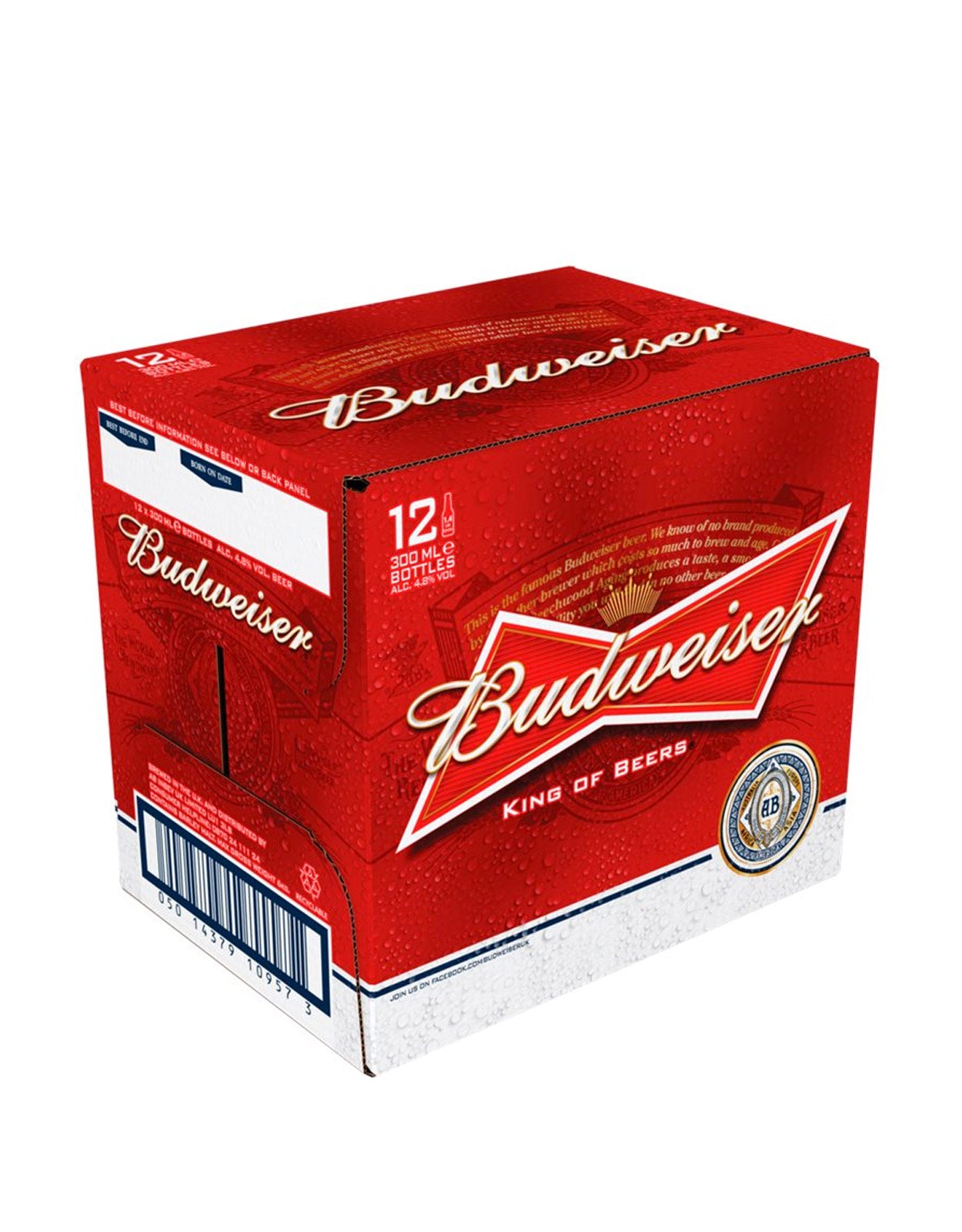 Budweiser 341 ml - 12 Bottles