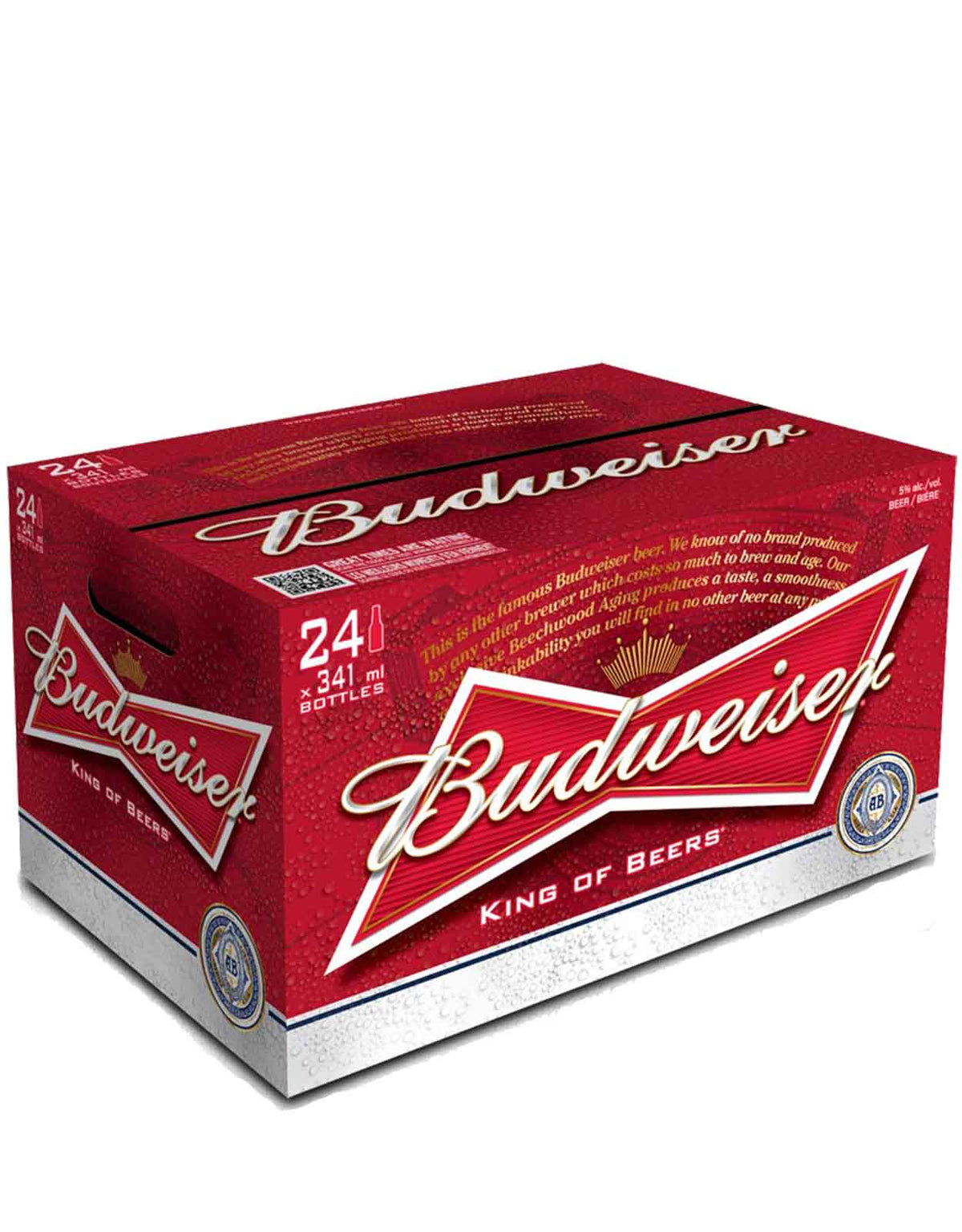 Budweiser 341 ml - 24 Bottles - ZYN THE WINE MARKET LTD.