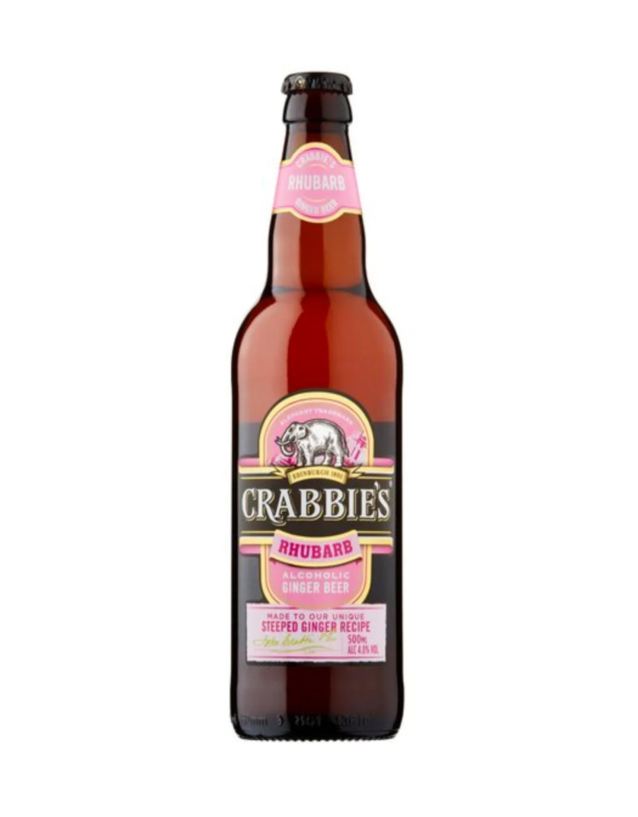 Crabbie's Rhubarb Alcoholic Ginger Beer 500 ml - Single Bottle