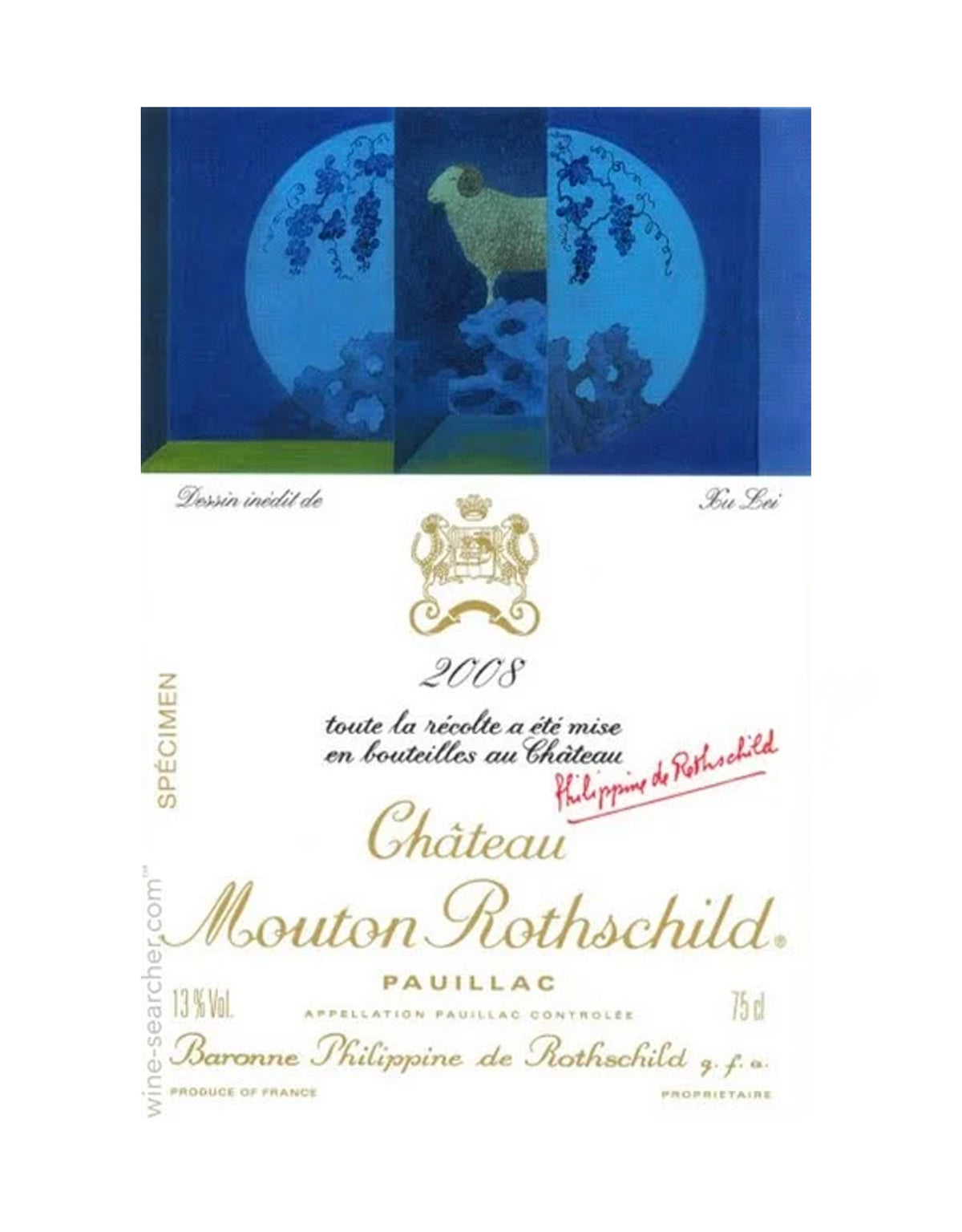 Chateau Mouton Rothschild 2008 - ZYN THE WINE MARKET LTD.