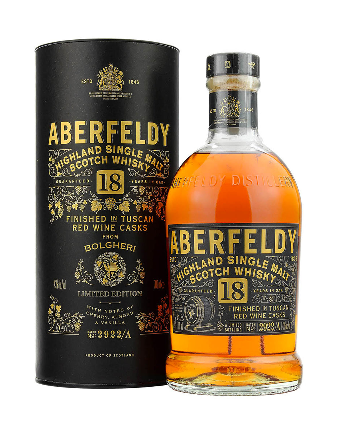 Aberfeldy 18 Year Old 'Bolgheri Tuscan' Finish - ZYN THE WINE MARKET LTD.
