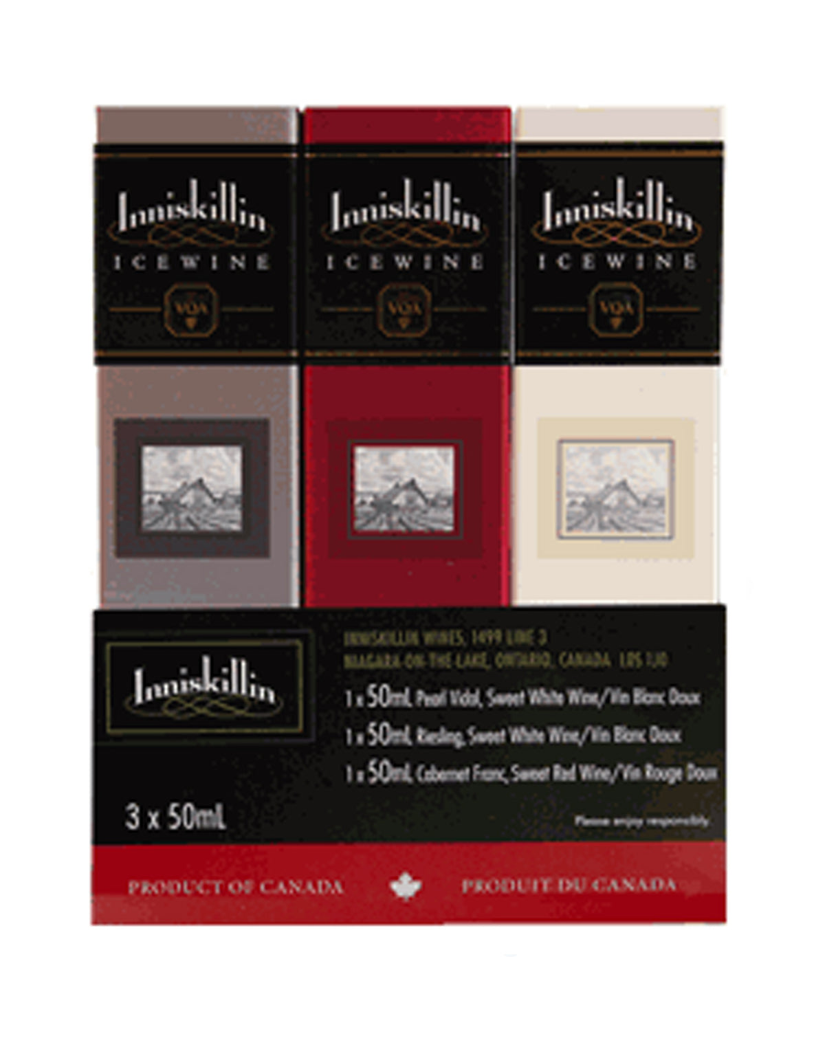 Inniskillin Ice Wine 50 ml Mini - 3 x 50 ml Bottles - ZYN THE WINE MARKET LTD.