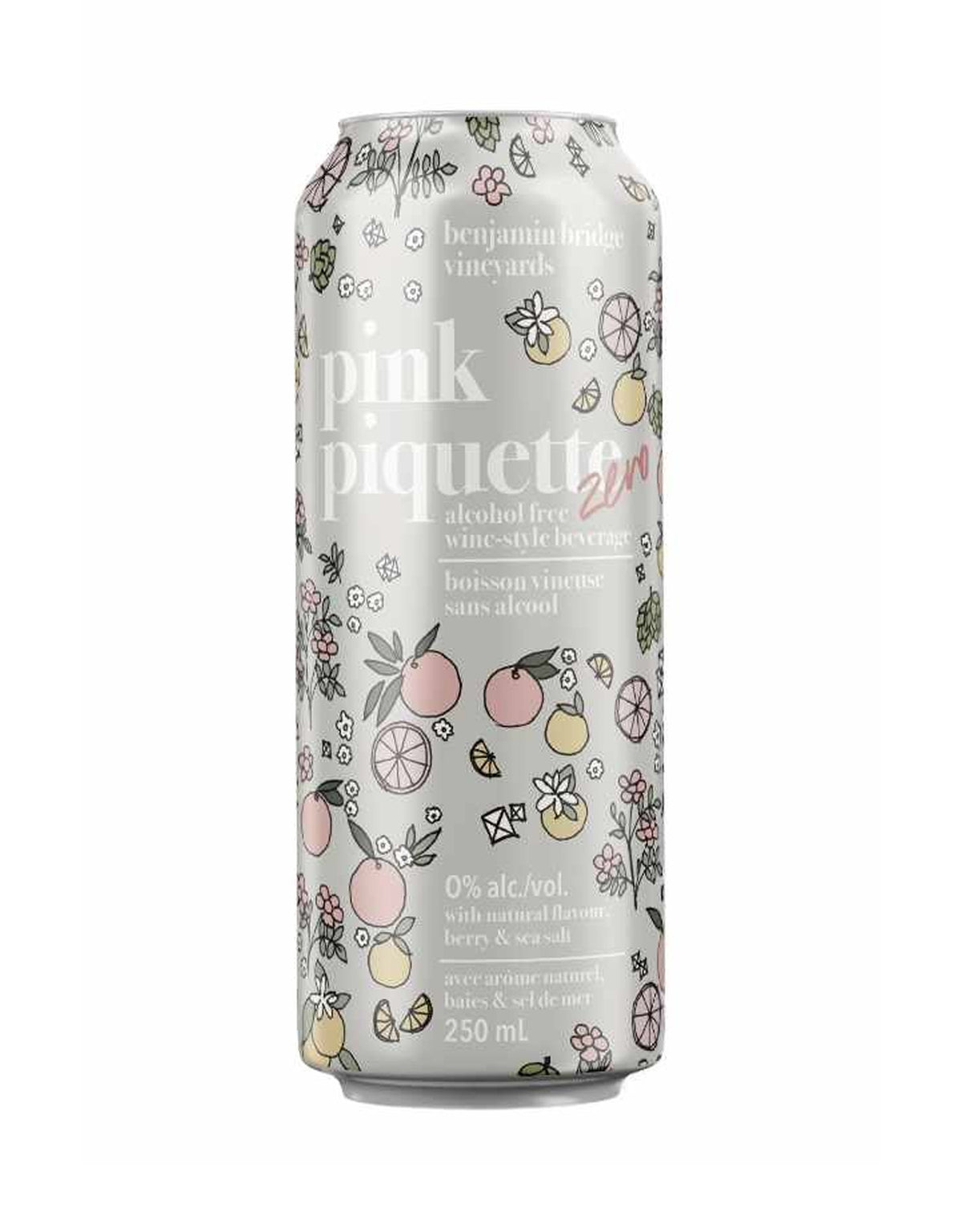 Benjamin Bridge Pink Piquette Zero (Non Alcoholic) 250 ml - 24 Cans - ZYN THE WINE MARKET LTD.
