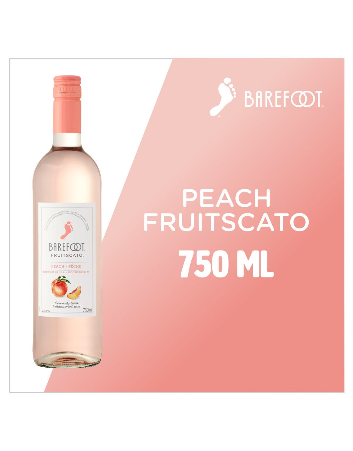 Barefoot Fruitscato Peach - 12 Bottles