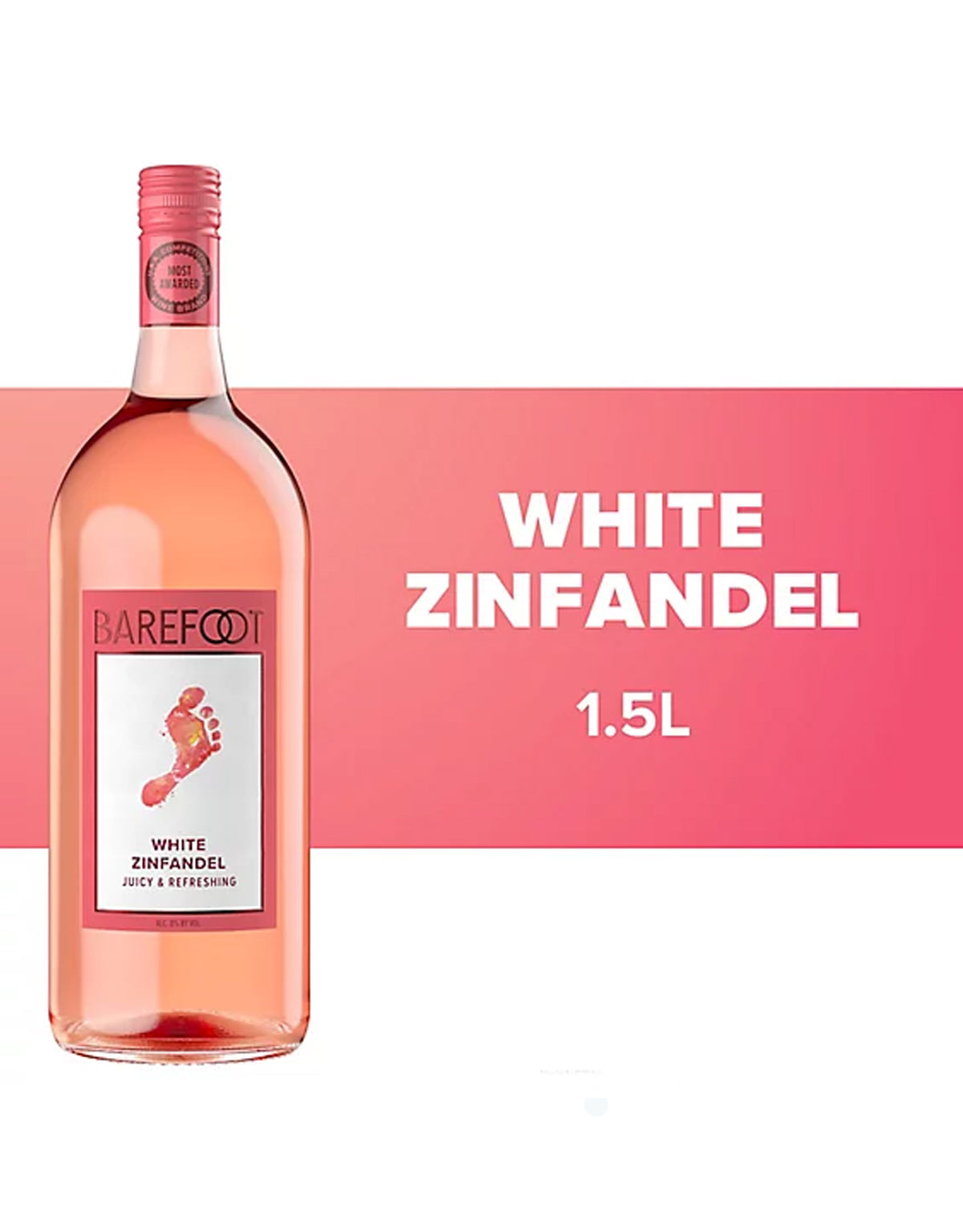 Barefoot White Zinfandel - 1.5 Litre X 6 Bottles