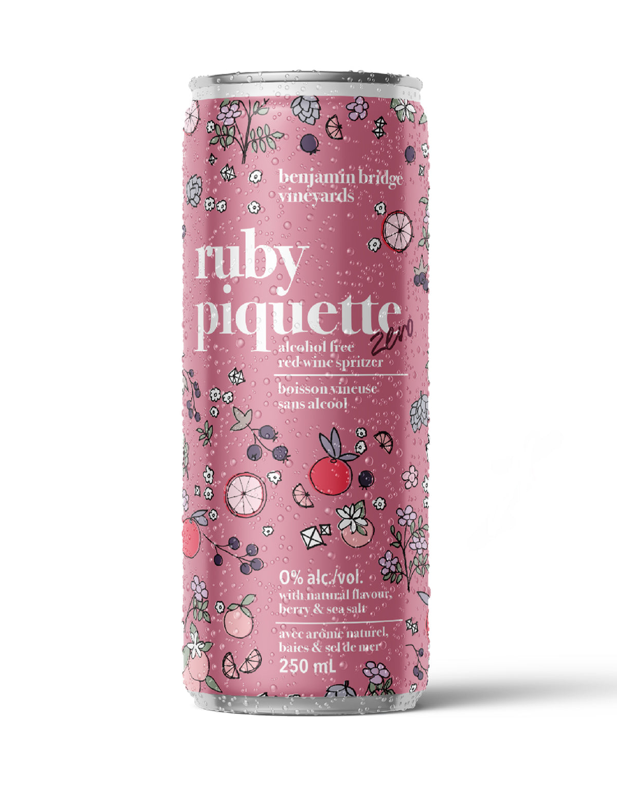 Benjamin Bridge Ruby Piquette Zero (Non Alcoholic) 250 ml - 24 Cans