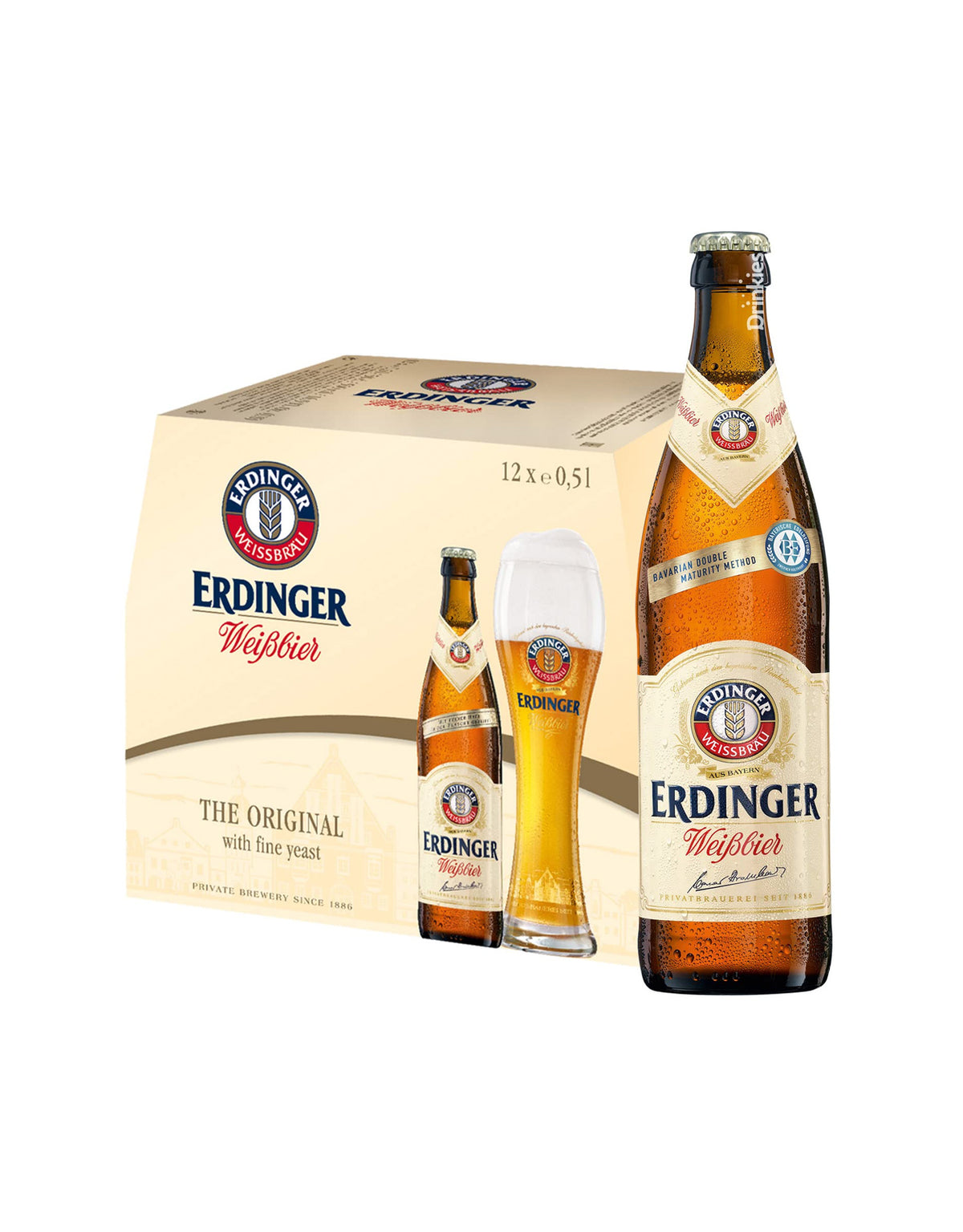 Erdinger Weissbier 500 ml - 12 Bottles