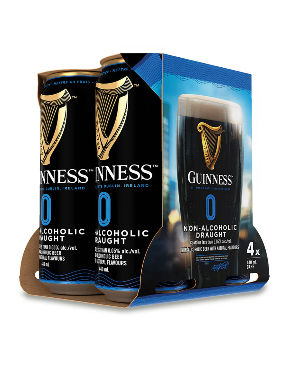 Guinness Zero 440 ml (Non Alcohol) - 4 Cans