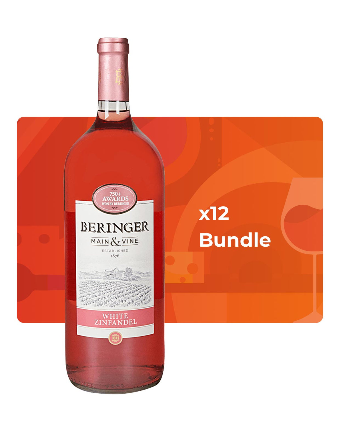 Beringer White Zinfandel Main & Vine 1.5 Litre - Bundle & Save