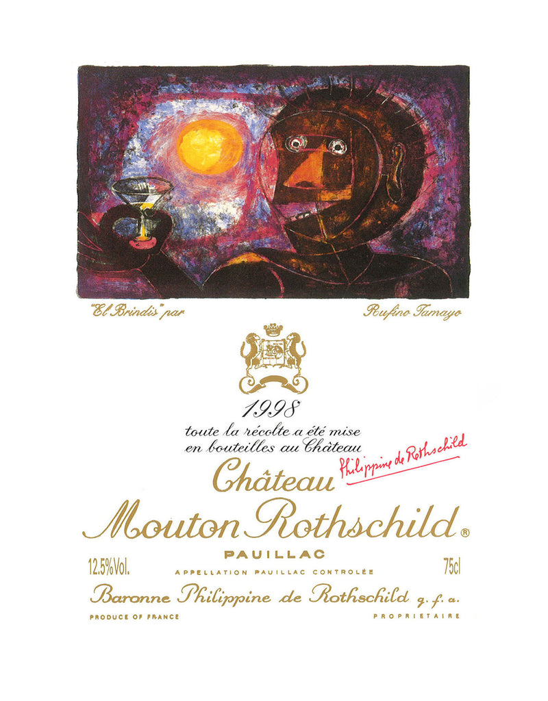 Chateau Mouton Rothschild 1998 - ZYN THE WINE MARKET LTD.