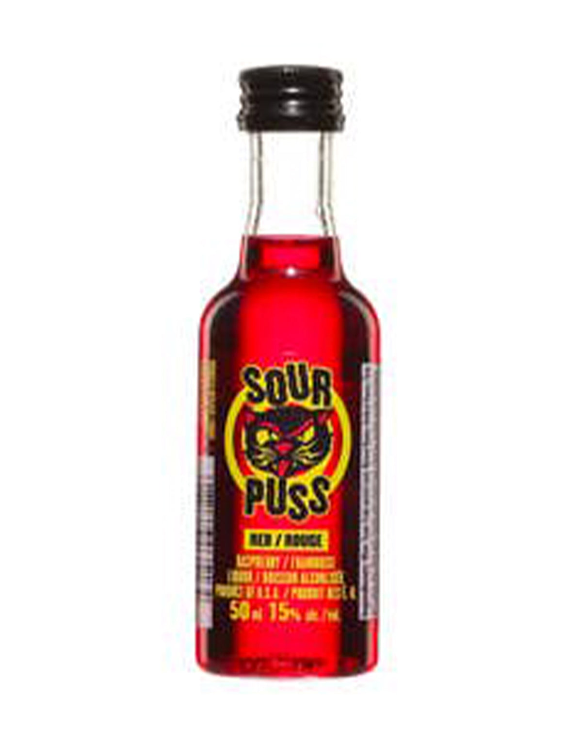 Sour Puss Raspberry Liquor Mini 50 ml - 60 Bottles