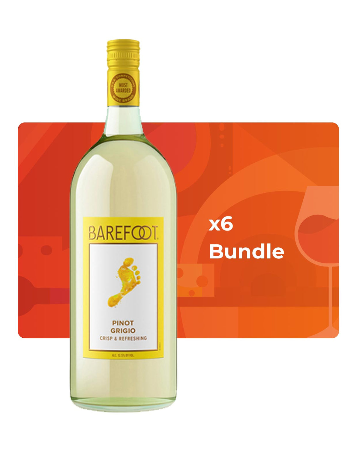 Barefoot Pinot Grigio - 1.5 Litre Bottle - Bundle & Save