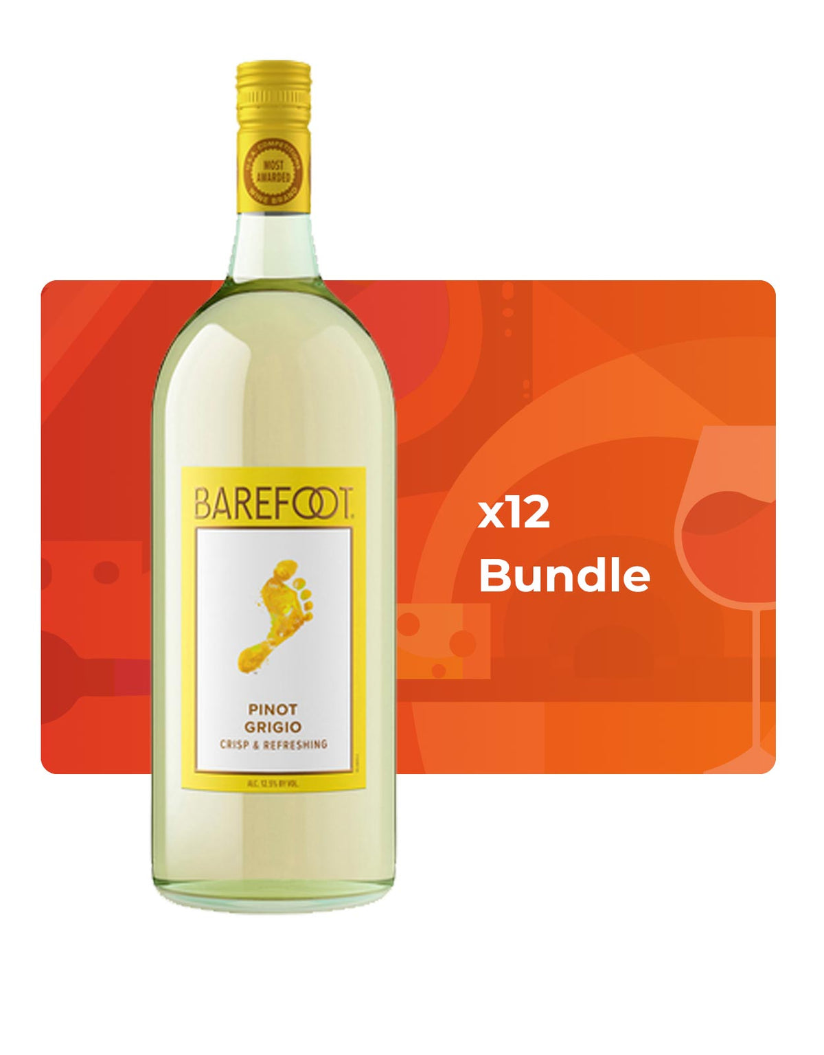 Barefoot Pinot Grigio - 1.5 Litre Bottle - Bundle & Save