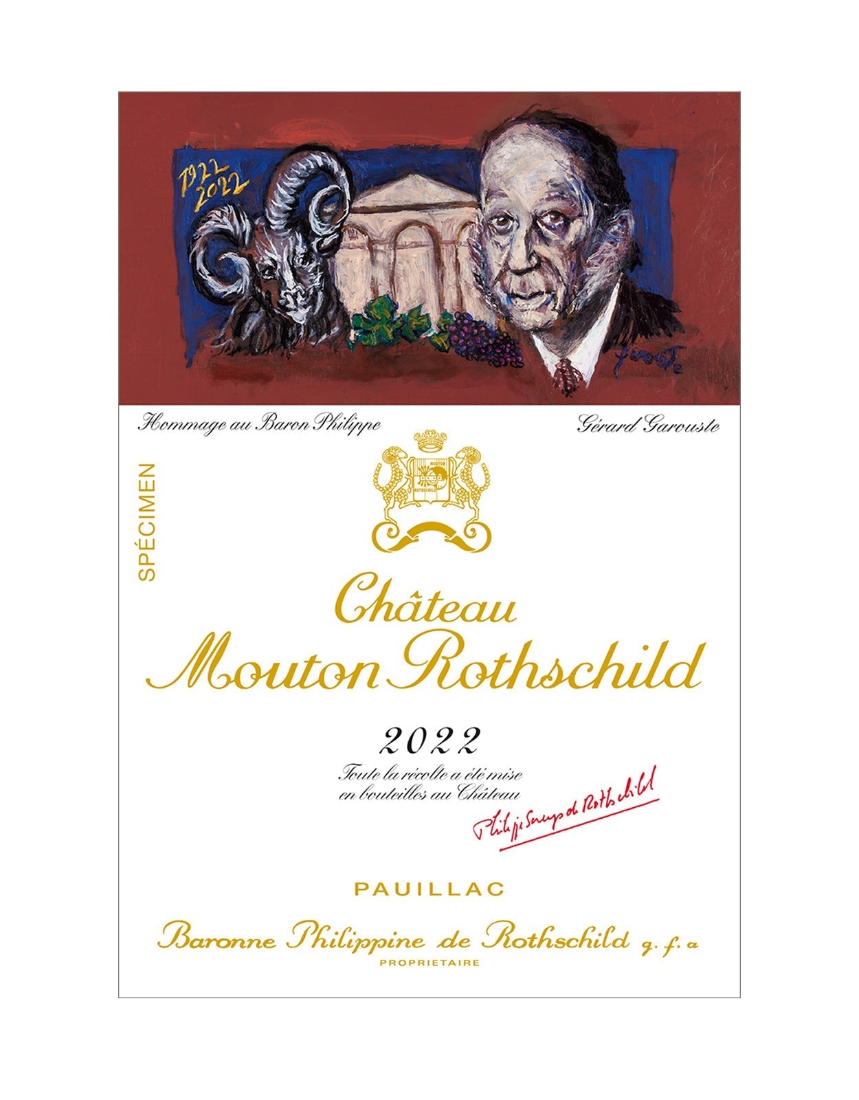 Château Mouton Rothschild コルクスクリュー Château Mouton Rothschild unveils 2022 label | Cru Wine