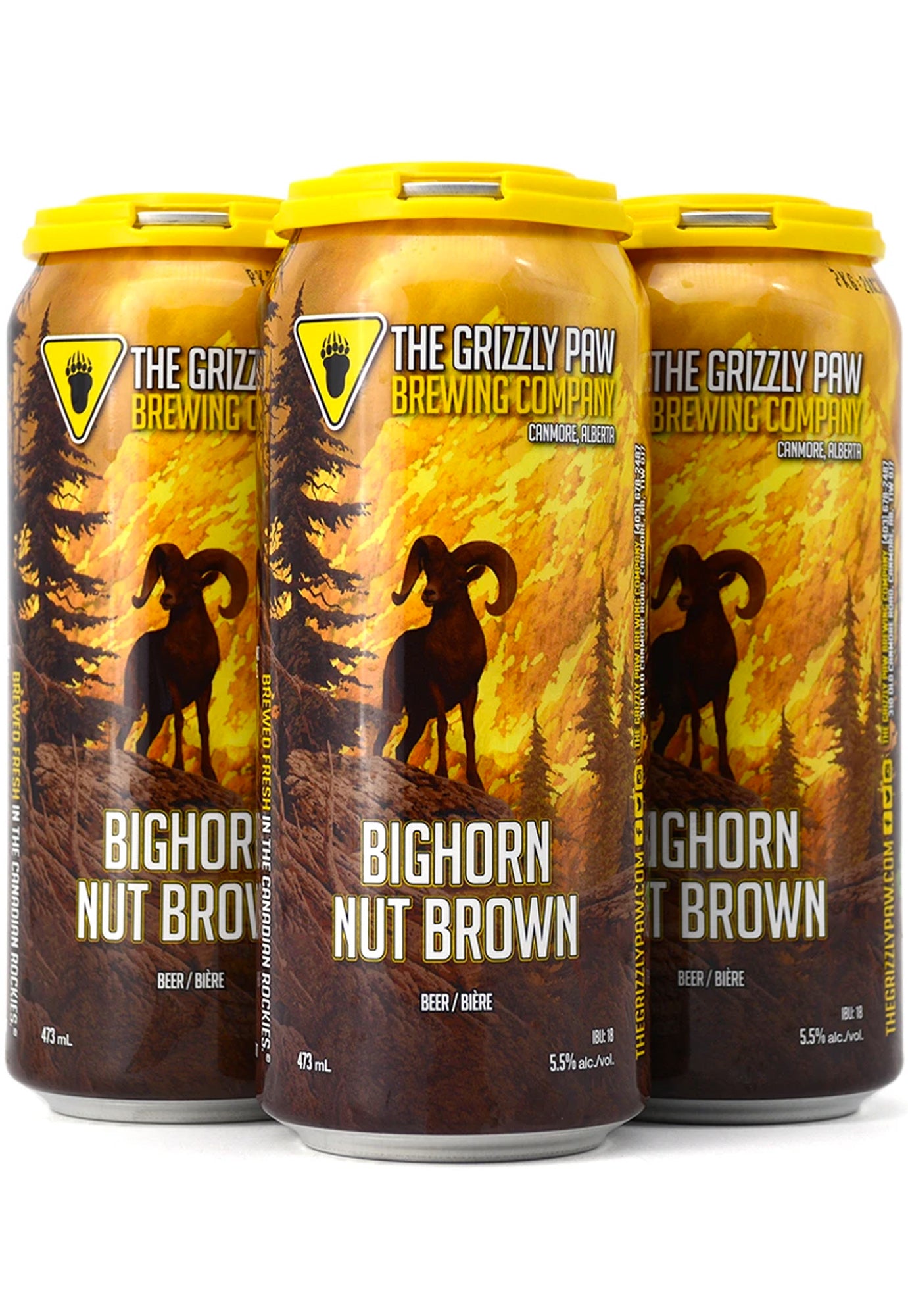 Grizzly Paw Bighorn Nut Brown 473 ml -  4 Cans